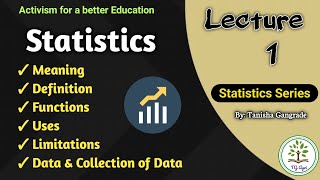 Statistics  Definition  Function of Statistics  Introduction of Statistics  by Tanisha Gangrade [upl. by Lyrrad515]