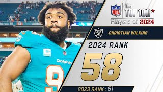 58 Christian Wilkins DT Raiders  Top 100 Players of 2024 [upl. by Rame]