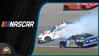 Justin Haley goes around on lap 1 at Homestead to bring out early caution  Motorsports on NBC [upl. by Roter]