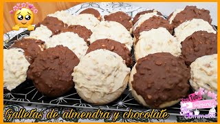 Galletas de almendra y chocolate  SIN HUEVO NI MANTEQUILLA  dulceysalado☀️ [upl. by Nannahs299]