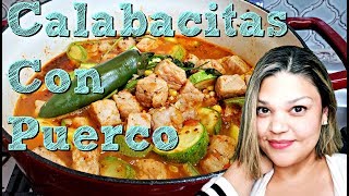 Mexican Style Pork and Squash Recipe  Calabacitas Con Puerco  Simply Mama Cooks [upl. by Suaeddaht]