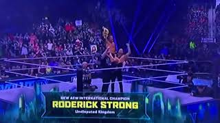 RODERICK STRONG WINS AEW INTERNATIONAL CHAMPION FROM ORANGE CASSIDY [upl. by Bruyn]