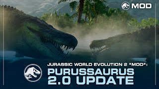 Purussaurus 20 Update Showcase Land Species  Skins  JWE2 Modding [upl. by Sana422]