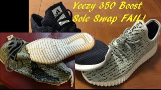 Yeezy Sole Swap Fail  Which Sites Sell RealFake Yeezys Beware [upl. by Nirehtak]