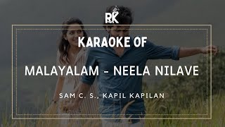 Malayalam  Neela Nilave  Malayalam Karaoke Songs With Lyrics  Regional Karaoke [upl. by Bahner]