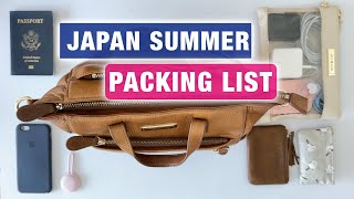 Japan SUMMER Travel Essentials Packing List ☔️ What to Wear in Tokyo 🪭 [upl. by Htaek]