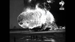 Hindenburg Disaster  Real Footage 1937  British Pathé [upl. by Arymas]