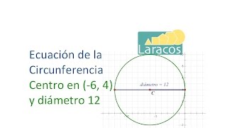 Como encontrar la ecuacion de una circunferencia cuando conoces su diametro [upl. by Sairahcaz]