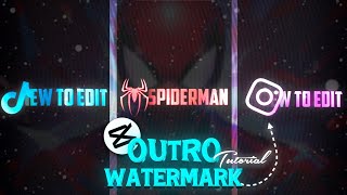 Capcut  Outro logo Watermark tutorial [upl. by Hedi259]