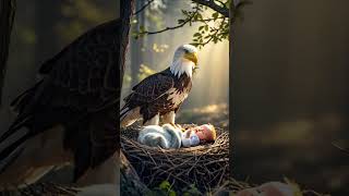 A child in an eagles nestbird nature beautiful cute [upl. by Eniaral]