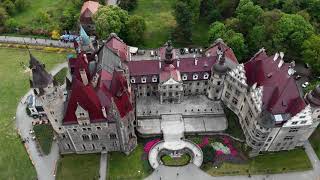 Moszna Castle by Drone Poland 4K DJI Mavic Air  Cinematic  Epic Aerial Footage Pałac Moszna [upl. by Abbie573]