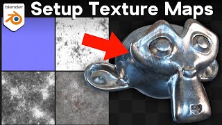 How to Setup and Use Texture Maps for Beginners Blender Tutorial [upl. by Zetroc83]