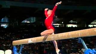 Dominique Moceanu  Balance Beam  1995 US Gymnastics Championships  Women  AllAround [upl. by Demetrius]