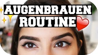 ZUPFEN TRIMMEN FÜLLEN  Meine AUGENBRAUEN ROUTINE  eyebrows on fleek Tutorial  Sanny Kaur [upl. by Krystle]