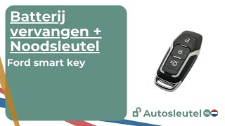 Ford Smart key  Batterij vervangen en Noodsleutel vinden [upl. by Urissa232]