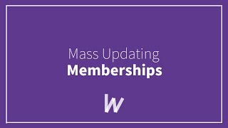 Mass Updating Memberships  Wodify [upl. by Fonville]