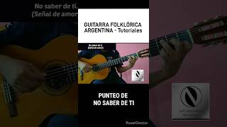 No saber de tiLos Nocheros tutorialyoutube guitarra folclore acordes [upl. by Nomelc116]