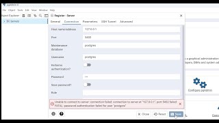 How to fix unable to connect to server connection failed pgadmin [upl. by Alledi]