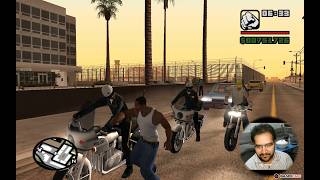 GTA SAN ANDREAS PC  CJ VS POLICE 87 [upl. by Annasus]