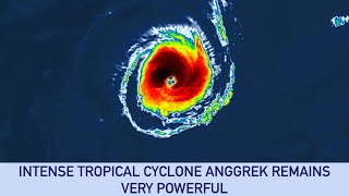 Powerful Tropical Cyclone Anggrek Rapidly Intensifies Overnight [upl. by Eillit79]