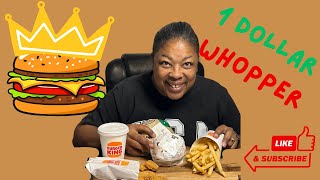 Burger King New Rodeo burger Whooper Nuggets and Fries MUKBANG [upl. by Mikal]