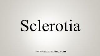 How To Say Sclerotia [upl. by Galen]