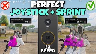 JOYSTICK  SPRINT SENSITIVITY Guide for Fast Movement  Best Setting Joystick Sensitivity  BGMI [upl. by Handel]