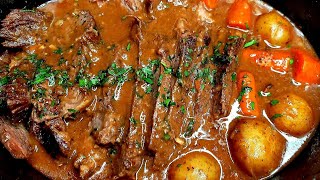 Pot Roast and Gravy Recipe  How to make pot roast EASY [upl. by Ecnarf]