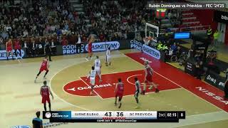 Rubén Domínguez vs Prievidza  FIBA Europe Cup 2425 [upl. by Tracey]