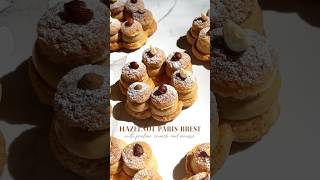 Hazelnut Praline Paris Brest Flowers baking shorts food sweet dessert choux parisbrest [upl. by Jun181]