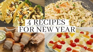 4 RECIPES FOR NEW YEAR  Perfect Recipes for Media Noche [upl. by Gwenora603]