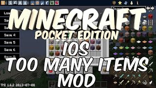 0104 Too Many Items Mod iOS  Minecraft Pocket Edition [upl. by Akenal]