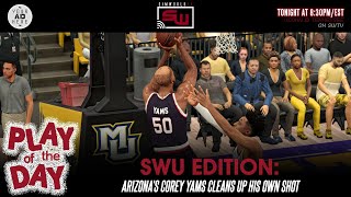 Play of the Day  Arizonas Corey Yams Cleans Up His Own Shot  SimWorld Sports [upl. by Lartnom]