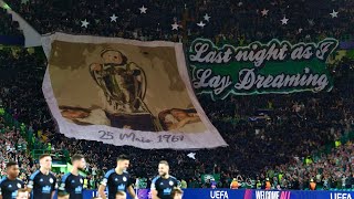 Amazing Celtic Fans Tifo  Slovan Bratislava Champions League  Last Night As I Lay Dreaming [upl. by Zarger232]