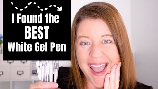 I Found the Best White Gel Pen White Gel Pen Comparison amp Cardmaking Techniques [upl. by Nsaj33]