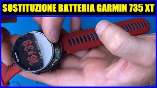 Garmin Forerunner 735 xt  Sostituzione batteria  Garmin Forerunner 735 xt battery replacement [upl. by Neyuh]