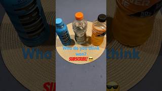 Prime vs Gatorade vs PowerAid trick shots waterbottleflip trickshots milliondollarbaby shorts [upl. by Nwavahs]