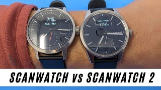 Withings Scanwatch vs Scanwatch 2  Side by Side  Comparing Differences [upl. by Elyrehc]