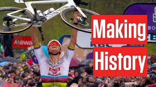 Highlights Mathieu Van Der Poel Makes History At 2024 Mens Tour Of Flanders [upl. by Jarlen]