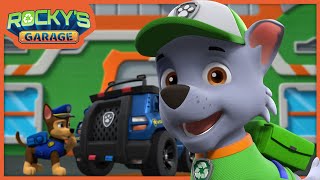 Police Cruiser Down Chases Wobbly Tire Problem  Rockys Garage  PAW Patrol Cartoons for Kids [upl. by Jahncke]