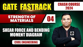 Strength of Materials 04  Shear Force and Bending Moment Diagram  Civil Engineering  GATE 2024 [upl. by Sillsby]