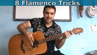 8 Flamenco amp Spanish Guitar Tricks Every Guitar Player Should Know Tutorial [upl. by Hillegass514]