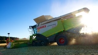 Getreide Ernte 2013 mit Claas Lexion 600 Terra Trac [upl. by Biddick]