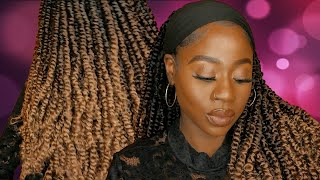 Pretwisted Passion Twist Crochet Hair 18 Inches DIY Headband Wig [upl. by Louanne]