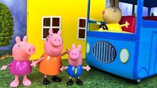 STORY WITH PEPPA PIG DOESNT WANT TO GO TO SCHOOL AND PLAYS SICK [upl. by Balmuth]