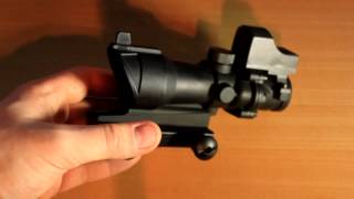 REVIEW Airsoft quot4X32 ACOG Scope with Red Dot Sightquot [upl. by Marek989]