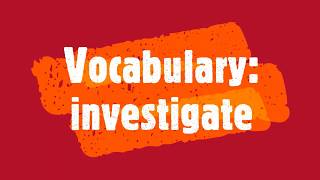 Vocabulary word map INVESTIGATE [upl. by Llamaj]