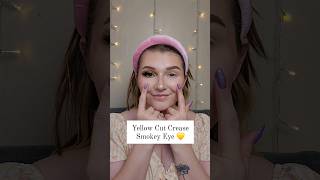 Yellow Cut Crease Smokey Eye Tutorial 💛 makeuptutorial yellowmakeup [upl. by Flavius]