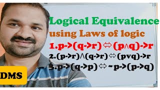 Logical Equivalence with out using truth table examples or equivalent formulas examples [upl. by Gayler]