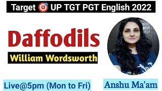 🔴Daffodils by William Wordsworth TGT PGT English Literature [upl. by Netsirt]